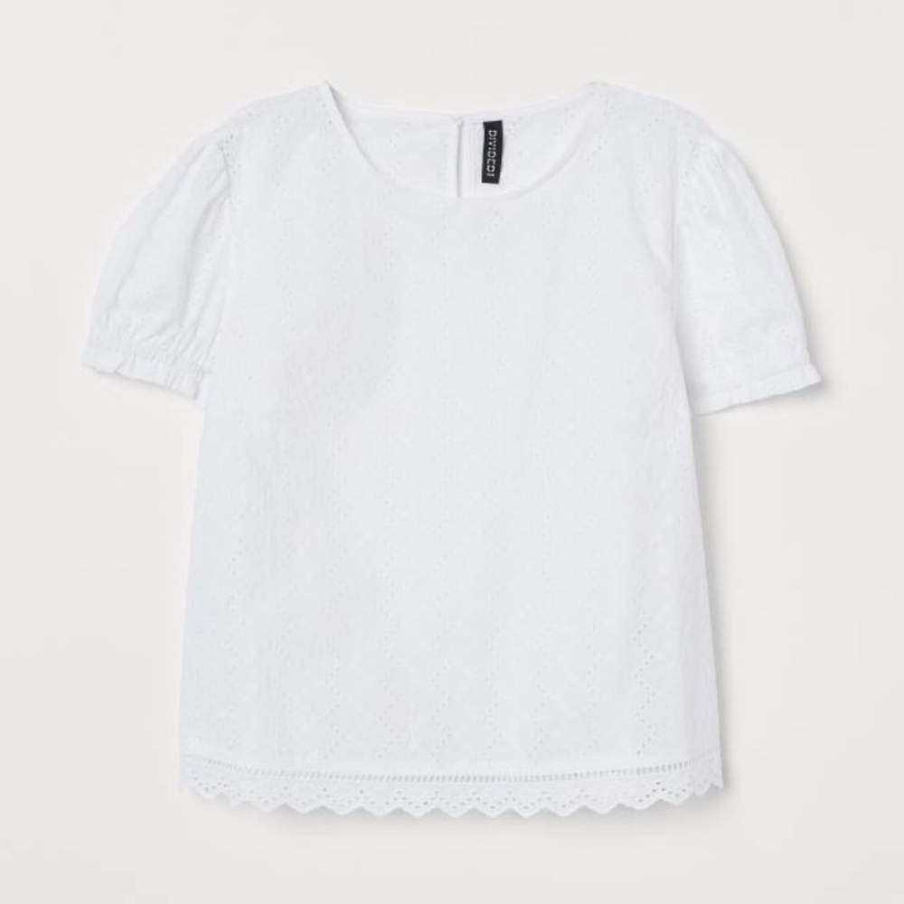 H&M Blouse with Broderie Anglaise